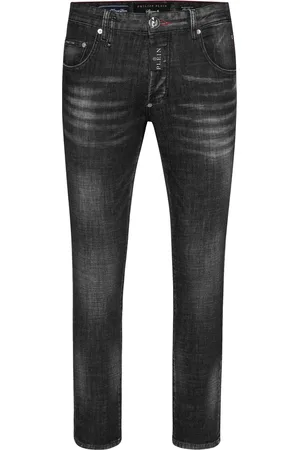 Philipp Plein Jeansy, Mężczyzna, Czarny, W30, Czarne klasyczne jeansy z pięcioma kieszeniami