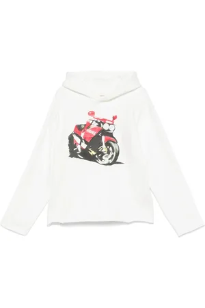 HONOR THE GIFT Bluzy, Mężczyzna, Biały, S, Biała Bluza z Kieszenią i Nadrukiem