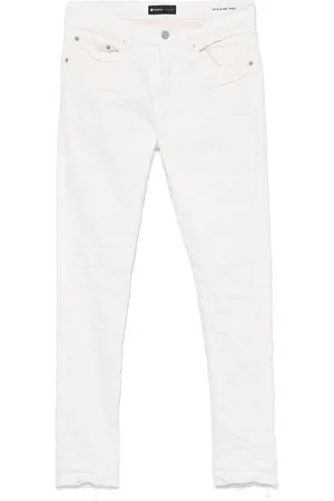 Purple Brand Jeansy, Mężczyzna, Biały, W31, Biało-Niebieskie Jeansyy z Bawełny