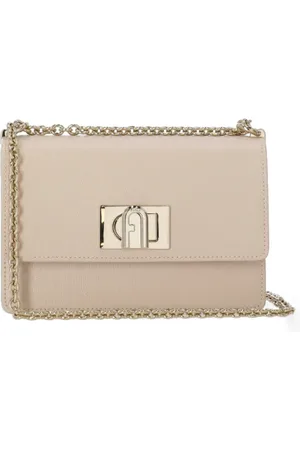 Furla Torebki, Kobieta, Różowy, ONE SIZE, Skóra, Różowa torebka na ramię z groszkowanej skóry