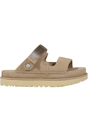 UGG Buty, Kobieta, Beżowy, 40 EU, Zamsz, Eleganckie Sandały Letnie