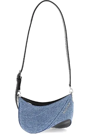 MUGLER Torebki, Kobieta, Niebieski, ONE SIZE, Den Bag Curve Style Model