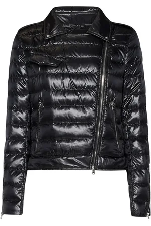 HERNO Kurtki, Kobieta, Czarny, S, Czarna Kurtka Biker Ultralight