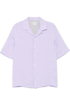 Brunello Cucinelli Koszule, Mężczyzna, Fioletowy, XL, Liliowy Fioletowa Koszula z Kołnierzem