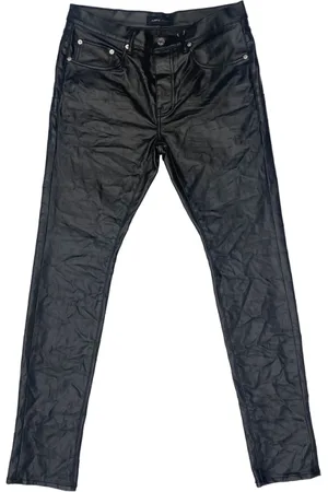 Purple Brand Jeansy, Mężczyzna, Czarny, W29, Czarne Skinny Jeansyy z Patent Finish