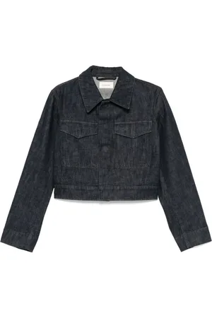 LEMAIRE Kurtki, Kobieta, Niebieski, S, Denim, Indigo Classic Collar Denim Shirt