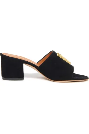 Via Roma Buty, Kobieta, Czarny, 40 EU, Suede Sandal Made in Italy