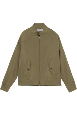 Brooks Brothers Kurtki, Mężczyzna, Zielony, L, Poliester, Techniczny Bomber z Odpornoscią na Wodę
