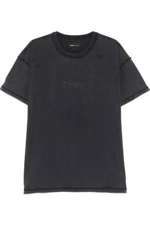 Purple Brand Koszulki, Mężczyzna, Szary, XL, Antracytowa Crew Neck T-shirt
