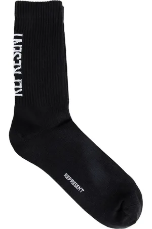 Represent Bielizna, Mężczyzna, Czarny, ONE SIZE, Logo Dżetowy Bawełniane Skarpety