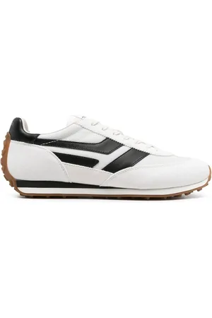 Tom Ford Buty, Mężczyzna, Biały, 44 EU, Skóra, Sznurowane sneakersy z logo na pięcie