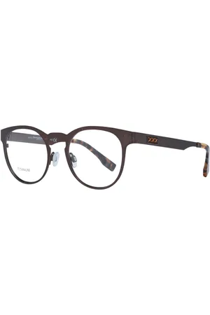 Ermenegildo Zegna Akcesoria, Mężczyzna, brązowy, ONE SIZE, Brązowe Męskie Okulary Optyczne