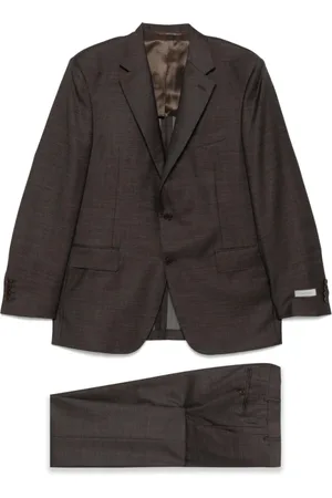CANALI Garnitury, Mężczyzna, brązowy, 3XL, Brązowy Formalny Garnitur Marynarka