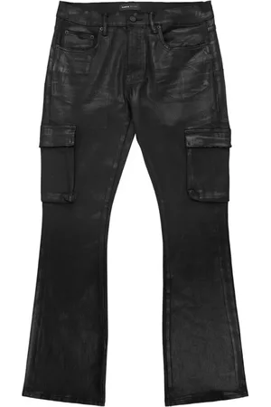 Purple Brand Jeansy, Mężczyzna, Czarny, W32, Czarne Jeansyy Cargo w Klasycznym Stylu