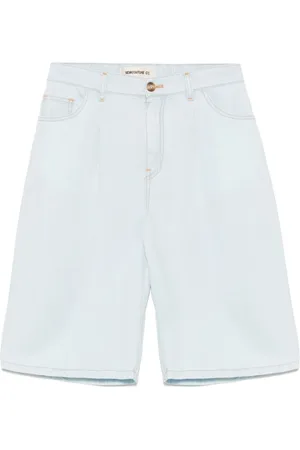 SEMICOUTURE Szorty, Kobieta, Niebieski, 2XS, Denim, Szorty Celeste Bermuda