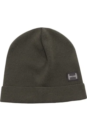 Hogan Akcesoria, Mężczyzna, Zielony, ONE SIZE, Zielony Beanie Hat Made in Italy