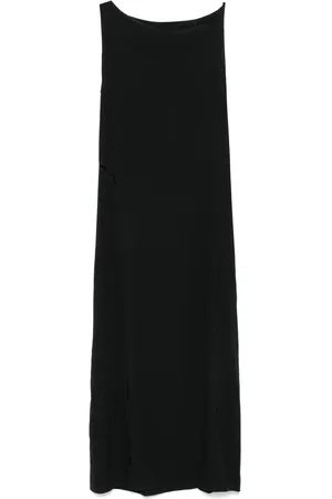 Y-3 Sukienki, Kobieta, Czarny, XS, Czarna Plama Logo Asymetryczna Sukienka