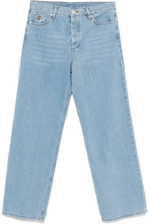 By Malene Birger Jeansy, Kobieta, Niebieski, W25, Denim, Niebieskie Spodnie z Guzikami Proste Nogi