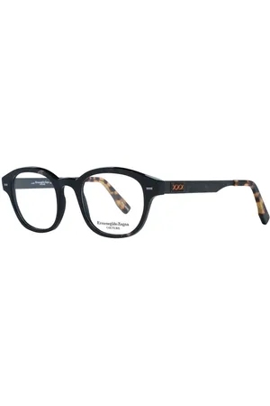 Ermenegildo Zegna Akcesoria, Mężczyzna, Czarny, ONE SIZE, Brązowe Okrągłe Okulary Optyczne