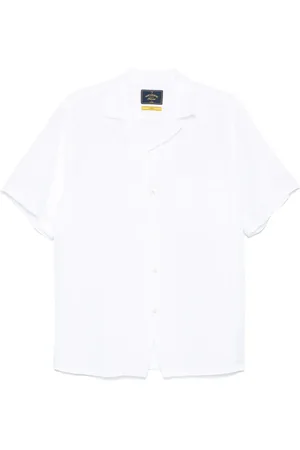 Portuguese Flannel Koszule, Mężczyzna, Biały, M, Biała Flanela Koszula Kołnierz