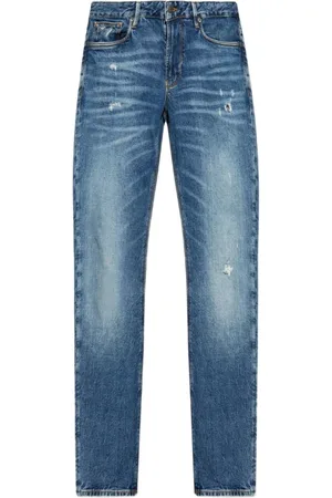 Emporio Armani Jeansy, Mężczyzna, Niebieski, W31, Niebieskie Jeansyy Indigo z Klasycznymi Kieszeniami