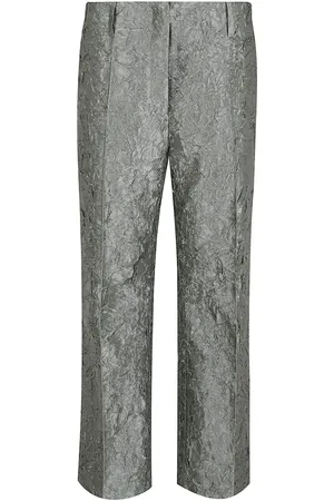 DRIES VAN NOTEN Spodnie, Kobieta, Szary, M, Białe Spodnie Paloma CR 1428