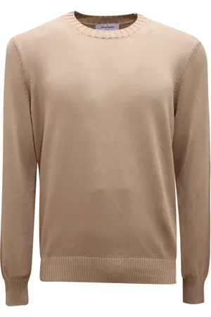 Gran Sasso Swetry, Mężczyzna, Beżowy, 2XL, Sweter z bawełny z Włoch