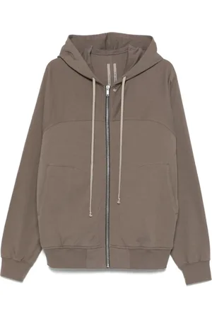 Rick Owens Bluzy, Mężczyzna, brązowy, L, Szary Sweter z Kieszeniami