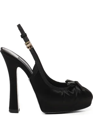 Dolce & Gabbana Buty, Kobieta, Czarny, 38 EU, Czarne Satynowe Sandały z Wykończeniem z Groszgrainu