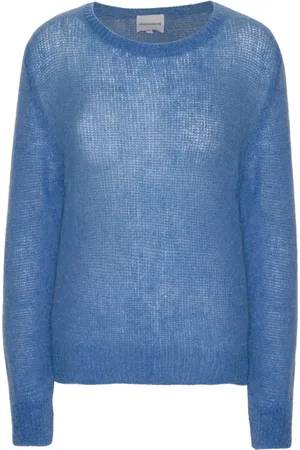 American Dreams Swetry, Kobieta, Niebieski, ONE SIZE, Oversize Sweter w Błękitnym Kolorze