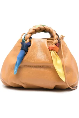 Hereu Torebki, Kobieta, brązowy, ONE SIZE, Plecione Ramiączka Kamelowa Brązowa Torba