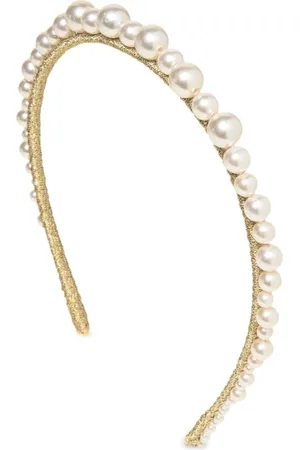 Jennifer Behr Akcesoria, Kobieta, Biały, ONE SIZE, Złoty Sztuczny Pearl Akcesoria Do Włosów