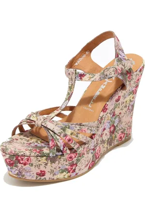 Jeffrey Campbell Buty, Kobieta, Beżowy, 39 EU, Swangsong buty na koturnie z czarnej skóry