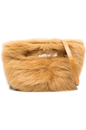 The Attico Torebki, Kobieta, brązowy, ONE SIZE, Skóra, Karmelowo-brązowa mini torebka