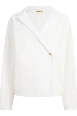 Khaite Bluzki, Kobieta, Biały, M, Bawełna, Ashton Top