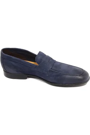 Green george Buty, Mężczyzna, Niebieski, 43 EU, Zamsz, Mokasyn i Zamszowy Loafer But Włoski