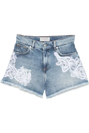 ERMANNO SCERVINO Szorty, Kobieta, Niebieski, M, Denim, Niebieskie Szorty dla Kobiet