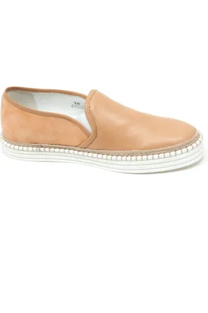 Hogan Buty, Kobieta, Beżowy, 38 EU, Rebel R260 slip-on but skórzany
