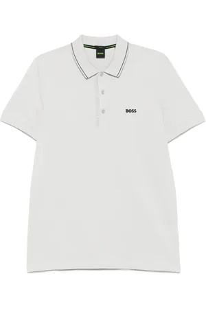 HUGO BOSS Koszulki, Mężczyzna, Szary, 3XL, Szara Sweter z Krótkim Rękawem i Logo