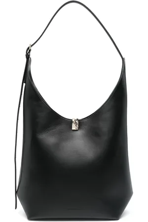 Loulou Studio Torebki, Kobieta, Czarny, ONE SIZE, Czarna Torba na Ramię z Wyjmowaną Kieszonką