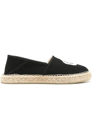 Kenzo Buty, Kobieta, Czarny, 36 EU, Bawełna, Espadryle z płótna z haftem Boke Flower 2.0