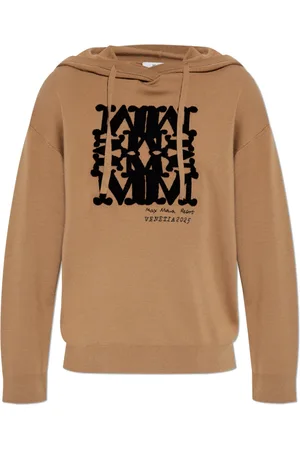 Max Mara Bluzy, Kobieta, brązowy, S, Wełna, Wełniana Bluza z Kapturem Sfinge
