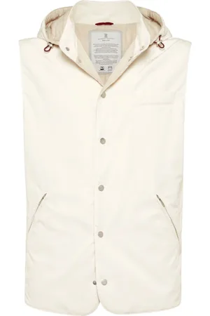 Brunello Cucinelli Kurtki, Mężczyzna, Beżowy, L, Nylon, Padded Vest