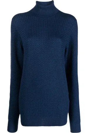 LA FILERIA Swetry, Mężczyzna, Niebieski, 4XL, Len, Turtlenecks