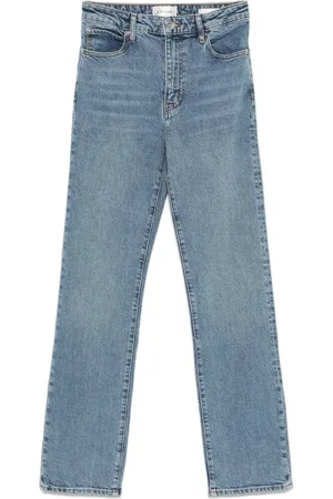 Frame Jeansy, Kobieta, Niebieski, W27, Bawełna, The Ruler High Rise Jeansy