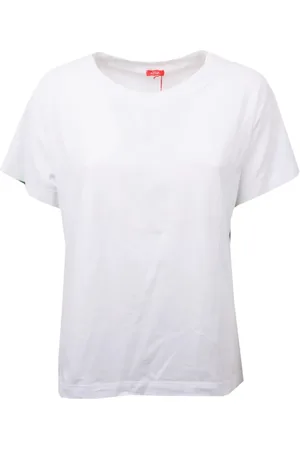 ALTEA Koszulki, Kobieta, Biały, M, Zielony Top w stylu włoskim z rękawem raglan