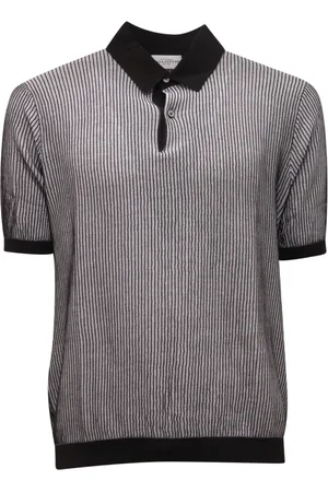 BALLANTYNE Koszulki, Mężczyzna, Czarny, S, Polo Neck Pullover -White Shirt