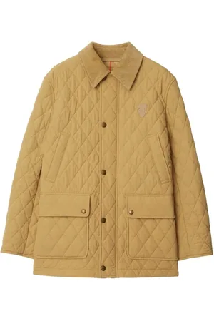 Burberry Kurtki, Kobieta, Beżowy, S, Bawełna, Kurtka Diamond Quilted Outerwear