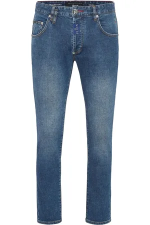 Philipp Plein Jeansy, Mężczyzna, Niebieski, W31, Indigo Skinny Cut Jeansy