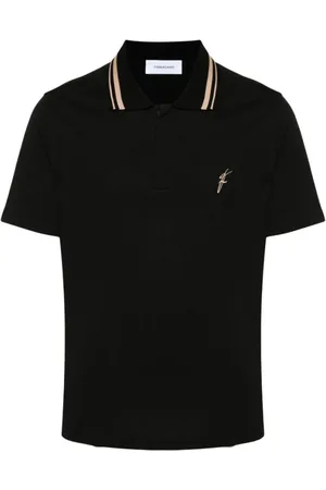 Salvatore Ferragamo Koszulki, Mężczyzna, Czarny, S, Czarna Koszulka Polo z Haftem Logo